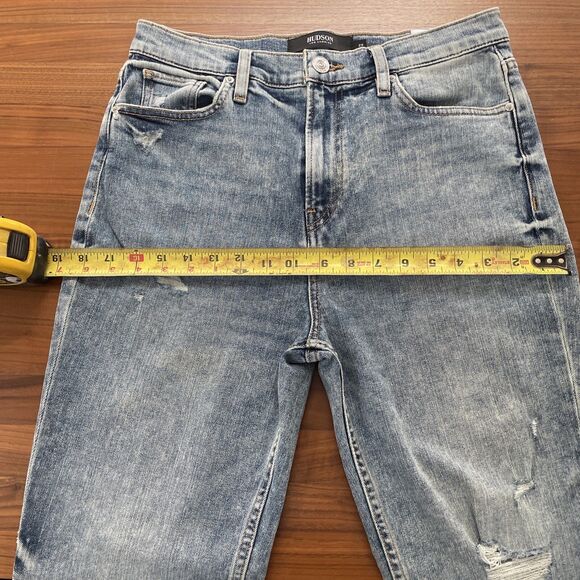 Hudson Jeans Women Size 29 Holly Straight High Rise Distressed Blue - Picture 7 of 9